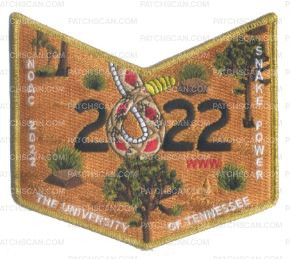 Patch Scan of Cahuilla 127 NOAC 2022 pocket patch gold met border