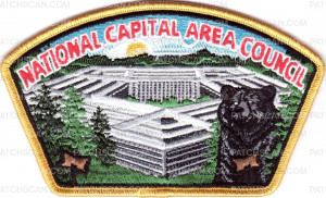Patch Scan of NCAC Bear Wood Badge CSP Gold Border