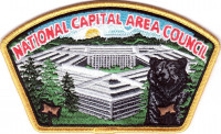 NCAC Bear Wood Badge CSP Gold Border National Capital Area Council #82