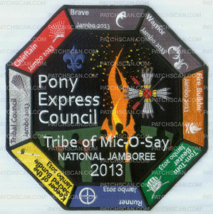 Patch Scan of TRIBE OF MIC-O-SAY NATIONAL JAMBOREE 2013 BACK PATCH