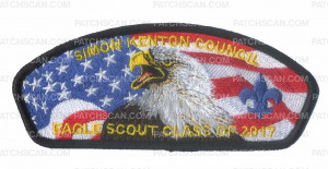 Patch Scan of Eagle Scout Class 2017 - Simon Kenton Council