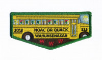 2018 NOAC OR QUACK Wahunsenakah 333 WWW Flap Colonial Virginia Council #595
