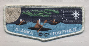 Patch Scan of ALASKA TOGETHER - MIDNIGHT SUN COUNCIL 2014 (Silver Metallic) REVISED