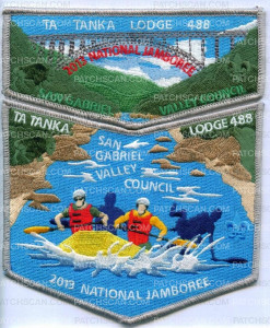 Patch Scan of Ta Tanka Lodge 488 National Jamboree San Gabriel Valley Council 2013 - Pocket Patch
