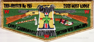 Patch Scan of Tah-Heetch 195 Host Lodge flap gold metallic border