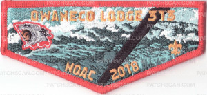 Patch Scan of Owaneco Lodge 313 NOAC 2018 Flap (Water Theme) 