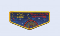 Timmeu Lodge 74 NOAC 2022 flap gold border Northeast Iowa Council #178