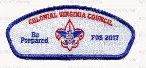 Patch Scan of Colonial Virginia Council 2017 FOS CSP Blue border