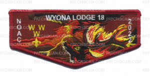 Patch Scan of Wyona Lodge NOAC 2022 Fire (Flap) Red 