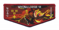 Wyona Lodge NOAC 2022 Fire (Flap) Red  Columbia-Montour Council #504