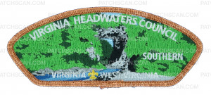 Patch Scan of Virginia Headwaters Council Southern District (Bronze Metallic) 