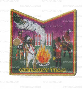 Patch Scan of 803 Ceremony Team Pocket Patch Gold Metallic Border