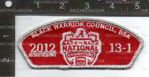 Patch Scan of Black Warrior Council Alabama An Era of Excellence National Champions