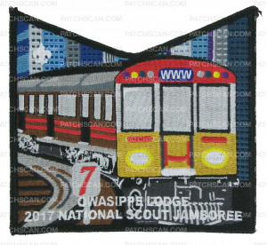 Patch Scan of 2017 National Scout Jamboree WWW Owasippe Lodge 7 Pocket Patch