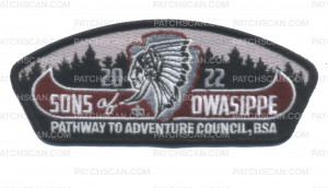 Patch Scan of Pathway to Adventure Council Sons of Owasippe 2022 CSP