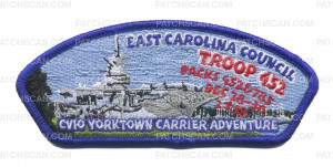 Patch Scan of East Carolina Council - CC - CVIO Yorktown Carrier Adventure