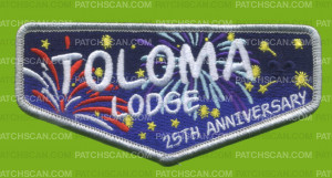 Patch Scan of Toloma Lodge 25th Anniversary flap