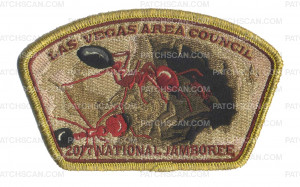 Patch Scan of 2017 National Jamboree - Las Vegas Area Council - Ants - Gold Metallic 