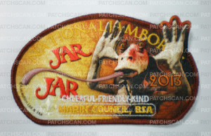 Patch Scan of National Jamboree-Cheerful-Friendly-Kind 2013