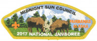 2017 National Jamboree - Midnight Sun Council - fighting moose - Gold  Midnight Sun Council #696