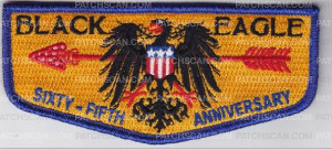 Patch Scan of Sixty-Fifth Anniversary Black Eagle Lodge OA Flap 