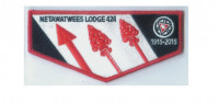 Netawatwees NOAC flap red border Muskingum Valley Council #467