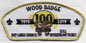 Patch Scan of WOOD BADGE 100-MET GOLD BORDER