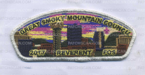 Patch Scan of Great Smoky Mountain Council CSP Silver Metallic Border