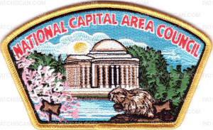 Patch Scan of NCAC Beaver Wood Badge CSP Gold Border