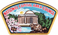 NCAC Beaver Wood Badge CSP Gold Border National Capital Area Council #82