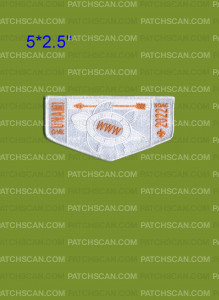 Patch Scan of Unami One NOAC 2022 (White/Orange) Ghosted Flap 