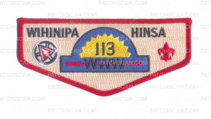 Patch Scan of K123793 - BAY AREA COUNCIL - 100TH OA WAHINIPA HINSA LODGE FLAP