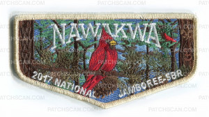 Patch Scan of Nawakwa Cadrinal Lodge Flap - Green Border - Trail Builder