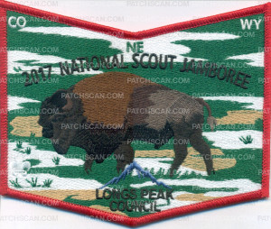 Patch Scan of 2017 National Scout Jamboree - pocket patch Longs Peak
