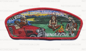 Patch Scan of Allegheny Highlands Council- Rendezvous VI- Red Border (Red Car) 