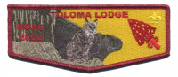 Toloma Lodge NOAC 2022 flap red met bdr Greater Yosemite Council #59