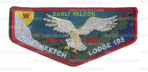 Patch Scan of Tah-Heetch Lodge 195 Flap Early Falcon in Green