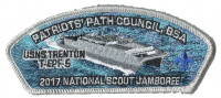 2017 National Jamboree- Patriots'  Path Council - USNS Trenton - Silver Metallic Patriots' Path Council #358