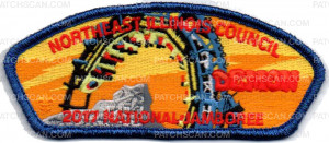 Patch Scan of Demon Blue Mylar NEIC Six Flags 2017 National Jamboree
