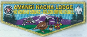 Patch Scan of AMANGI NACHA 100TH ANNIV METALLIC GOLD