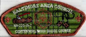 Patch Scan of Baltimore Area Council Centennial N6-220-19-2 Wood Badge Course 2019