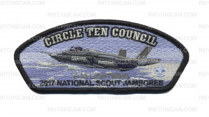 Patch Scan of Circle Ten Council - 2017 National Scout Jamboree- F-35 Lightning 