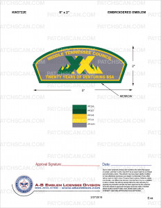 Patch Scan of Middle Tennessee Council Twenty Years of Venturing CSP