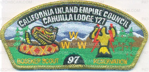 Patch Scan of California Inland Empire Council Cahuilla Lodge 127 Boseker Scout Reservation