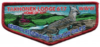 Takhonek Lodge 617- red metallic flap Buckskin Council #617