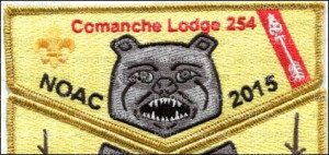 Patch Scan of Comanche Lodge 254 NOAC 2015 TRADER, SPONSOR Flap
