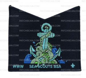 Patch Scan of Colonneh Lodge 137 Sea Scout Pocket Piece (Black & Blue)