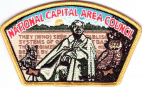NCAC Owl Wood Badge CSP Gold Border National Capital Area Council #82