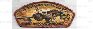 Patch Scan of 2017 National Jamboree Plane Metallic Copper Border (PO 8