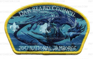 Patch Scan of Dan Beard Council- 2017 National Jamboree- Turquoise Dragon 